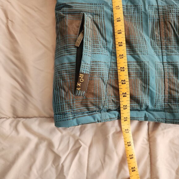 Roxy plaid snowboarding ski snow mobile jacket coat fur - Picture 14 of 15